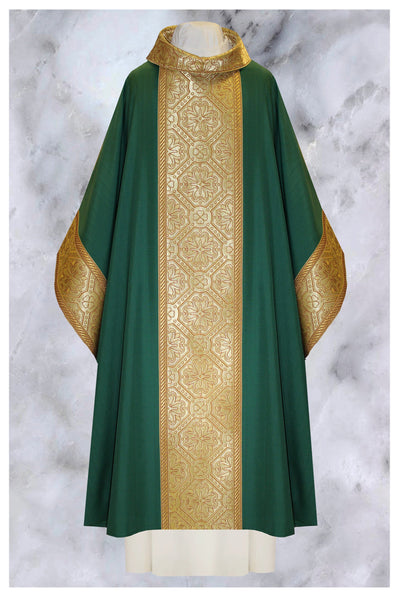 Ref#20-2506-B Green Monastic vestment, front side.