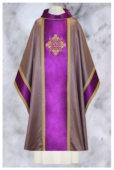 Ref#20-2760 Lent Purple Monastic vestment, front side.