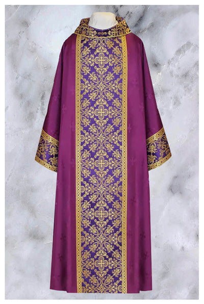 Front side of "ref # 20-2689" Lent Purple Monastic vestment, from Chagall Design Limited's Monastics collection.